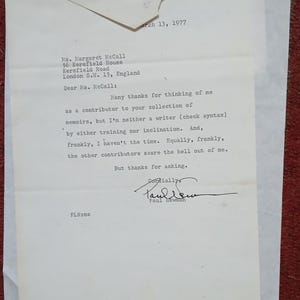 Paul Newman & Margaret McCall Signed Autograph Letters for the Book &quot;My Drama School&quot;