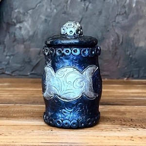 Triple Moon Apothecary Jar - Handcrafted Divine Feminine Gift for Lunar Witches to use for Herb Storage, Incense, Moon Spells & Witchy Decor