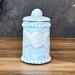 Triple Moon Apothecary Jar - Handcrafted for Herb Storage, Spells, and Rituals. Great for Spiritual Decor or as a Gift for a Pagan or Witch