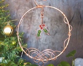 Holiday Charm Set Interchangeable Copper Charms for Suncatcher or Plant Trellis, Seasonal Decor for Yule and Winter Holiday Gifts