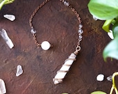 Clear Quartz Crystal Pendulum | Handcrafted Divination Tool for Clarity, Energy Healing & Spiritual Insight – Intuition Witchy Gift
