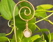 Rose Quartz Crystal Plant Stake, a Great Gift for Plant Lovers!  Perfect for Fairy Gardens and Indoor House Plant Decor and Witchy Decor