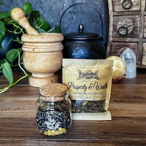Prosperity and Wealth Herbal Blend Loose Incense for Abundance Spells, Money Mindset Workings, Financial Rituals and Magick, Witchy Gifts