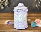 Triple Moon Apothecary Jar - Handcrafted for Rituals, Spells, Herbs, Potions and Witchy Decor. Great Gift for Priestesses and Lunar Witches