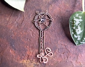 Healing Key Talisman, Clear Quartz Wire Wrapped Key for Energy Renewal, Vitality & Spiritual Restoration