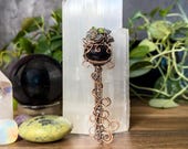 Cauldron Key Talisman | Copper Wire Wrapped with Black Agate — Handcrafted Witchy Gift