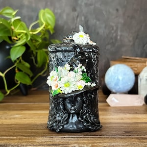Clear Quartz Crystal Witch Apothecary Jar - Handcrafted for Spells, Herbs, Witchy Apothecary, Spiritual Decor. Perfect Crystal Decor Gift
