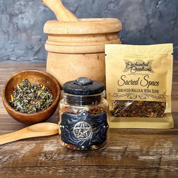 Hand Blended Herbal Loose Incense for Sacred Space, Casting Ritual Circle, Witchcraft Magick Spells, Spiritual Gift for Altar Witchy Decor