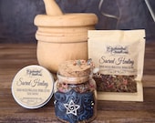 Sacred Healing Herbal Incense Blend - Reiki, Spiritual Renewal,  Balance and Wellbeing Handcrafted Spellwork Herbs
