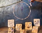 Handcrafted Interchangeable Copper Charm Suncatcher | Witchy Wall Hanging, Swappable Crystal Charms — Unique Home Decor Gift