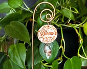 Bloom Crystal Houseplant Stake, Indoor Garden Clear Quartz  Copper Wire decor for Gardeners, House Plant Lovers and Herbalists, Hoya Accent