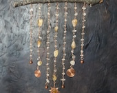 Solar Radiance Crystal Curtain Suncatcher | Clear Quartz & Citrine Handmade Wall Décor for Sunshine, Growth, Power and Rainbow Light