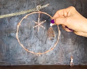 Winter Charm Set | Handcrafted Copper Snowflake, Snowman & Star Tree — Interchangeable Yule Decor
