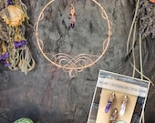 Enchanted Charms Copper Suncatcher | Handcrafted Interchangeable hHanging Wall Décor with Crystal Charm Set