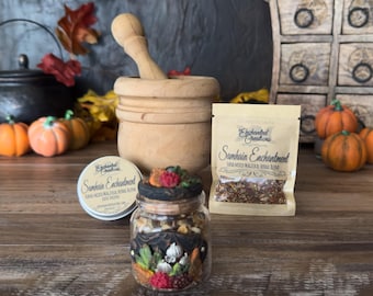 Samhain Enchantment Herbal Incense Blend | Transformation, Protection & Renewal for Halloween and Autumn Rituals and Witchy Gifts