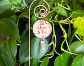 So Mote It Be Indoor Garden Witchy Decor Clear Quartz Crystal Plant Stake, Copper Wire Marker for Green Witches, Plant Lovers and Herbalists