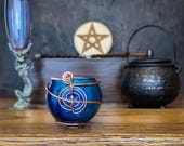 Reiki ChoKuRei Chakra Crystal Candleholder – Healing Spell Ritual Tool for Spiritual Balance and Energetic Protection, Witchcraft Supplies