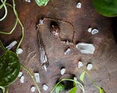 Faceted Glass Prism Pendulum | Copper Wire Wrapped Light Work Pendulum — Spiritual Divination Tool