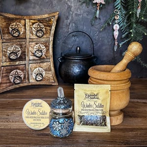 Winter Solstice Herbal Incense Blend, Introspection & Renewal Yule Rituals, Seasonal Magick, Winter Blessings Spellwork image 6