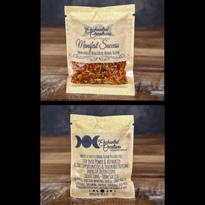 Manifest Success Herbal Incense Blend | Hand-Blended Manifestation Incense for Confidence & Success .5 oz Bag