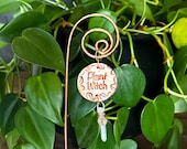 Plant Witch Copper Wire Plant Stake | Witchy Houseplant Decor and Plant Lover Handcrafted Gift for Witches