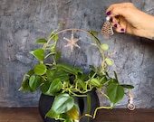 Winter Charm Set | Handcrafted Copper Snowflake, Snowman & Star Tree — Interchangeable Plant Lover Gift