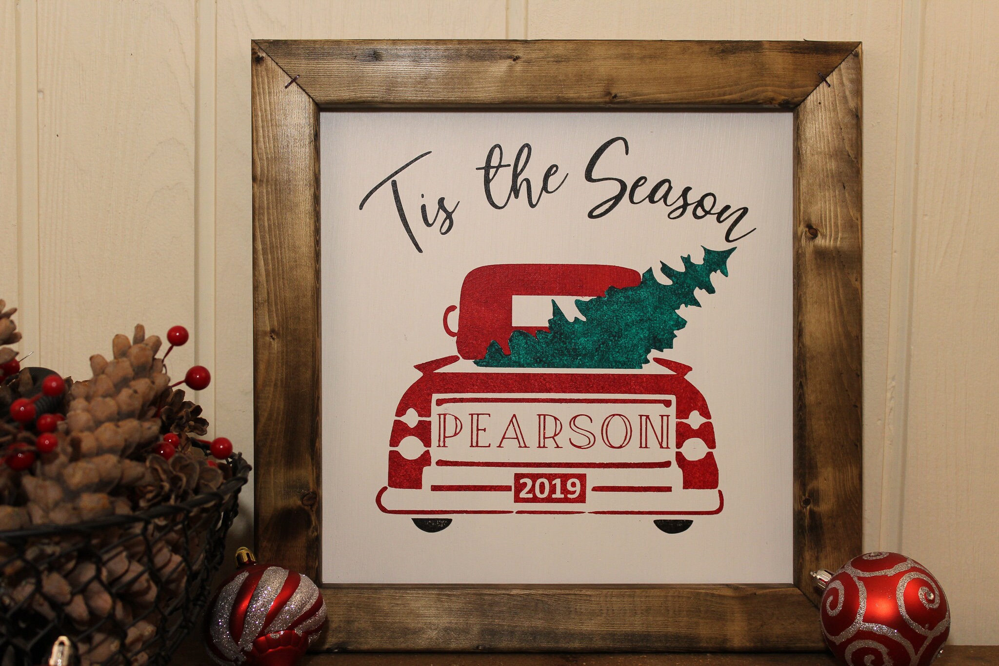Personalized Christmas Sign / Last Name Christmas Sign / Etsy
