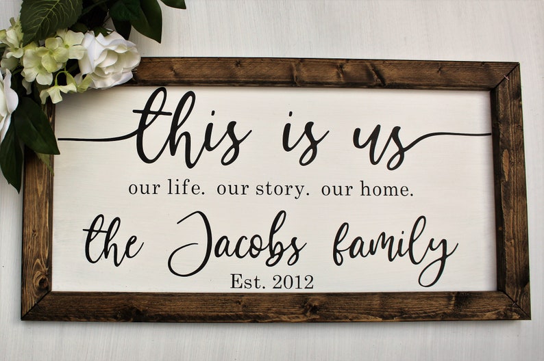 This is Us Sign / Family Name Sign / Family Sign / Farmhouse Etsy