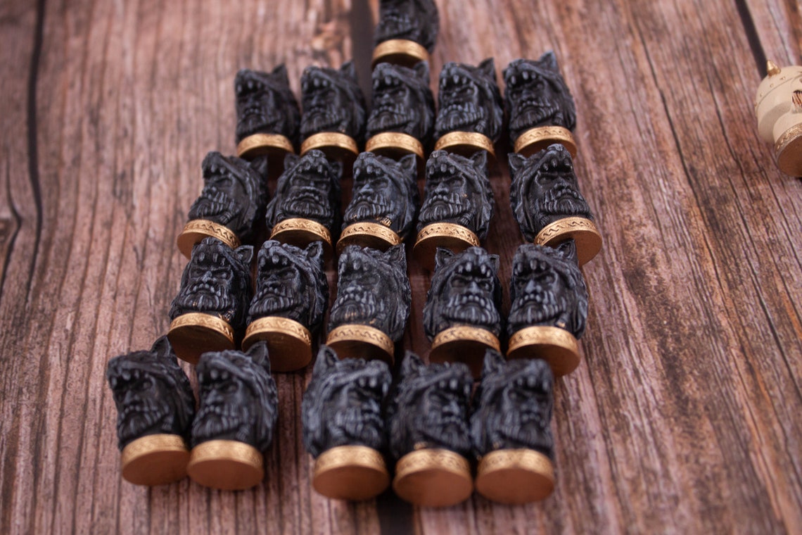 Tafl Hnefatafl Pieces Leather Board Game Colored Pieces in Etsy