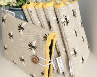 Kindle Case, Honey Bees, Kindle Sleeve, eReader cover, Fully Lined, Padded, Made in UK, Free P&P