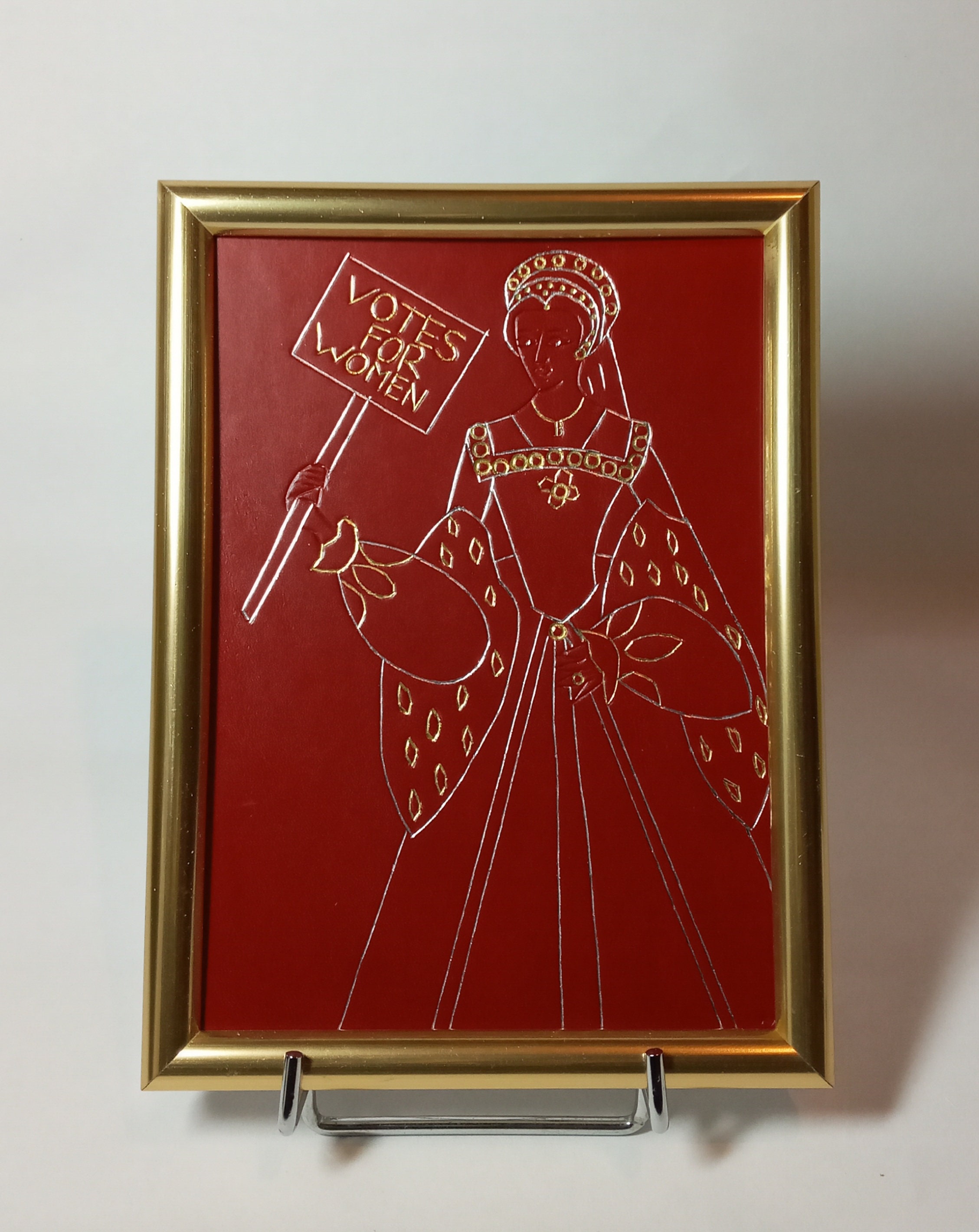 Tableau en Cuir Doré à Chaud, Votes For Women Anne Boleyn