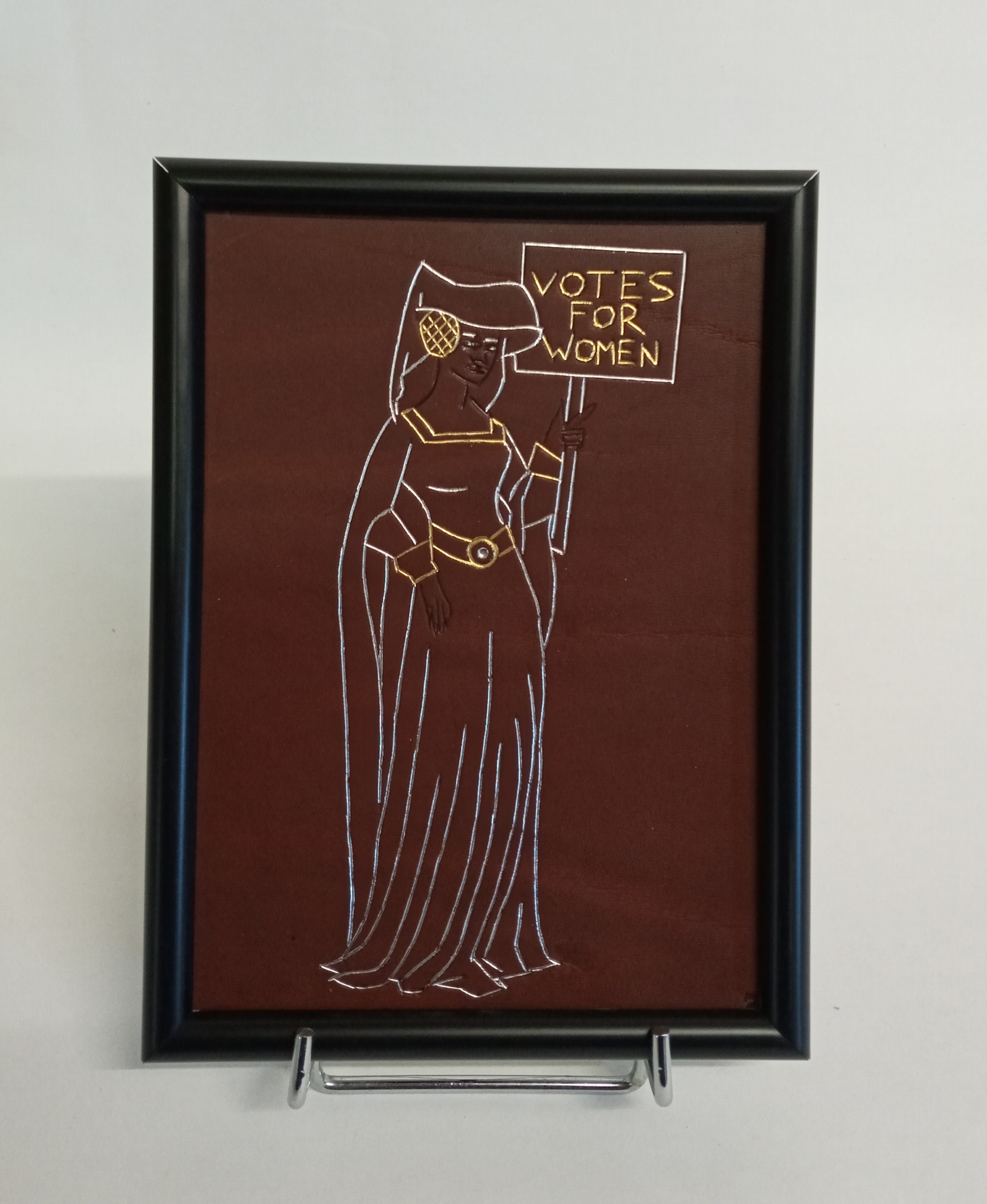 Tableau en Cuir Doré à Chaud, Votes For Women Isabelle de Hainaut
