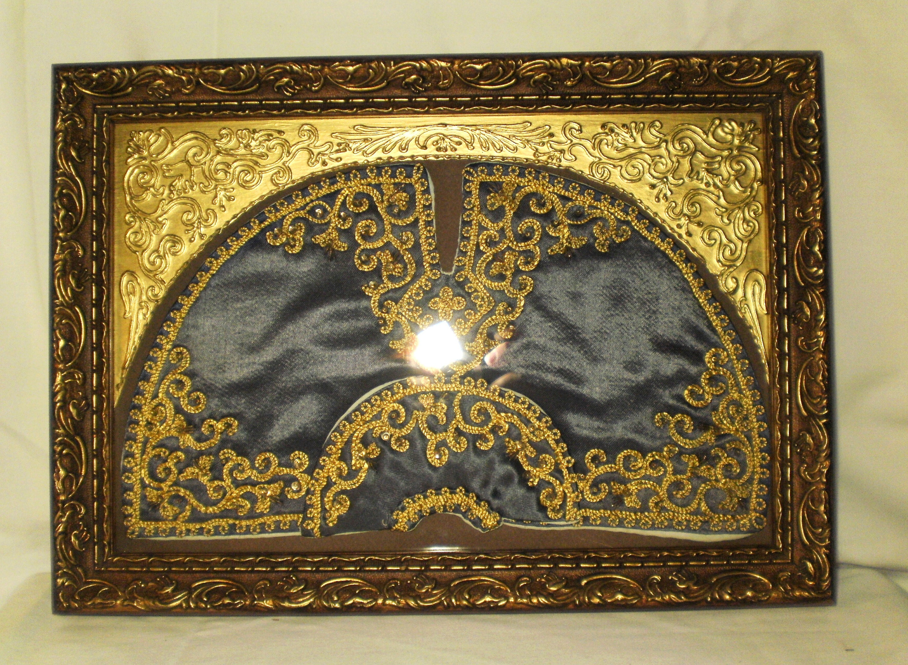 Cape Liturgique Miniature 19Ème Encadrée