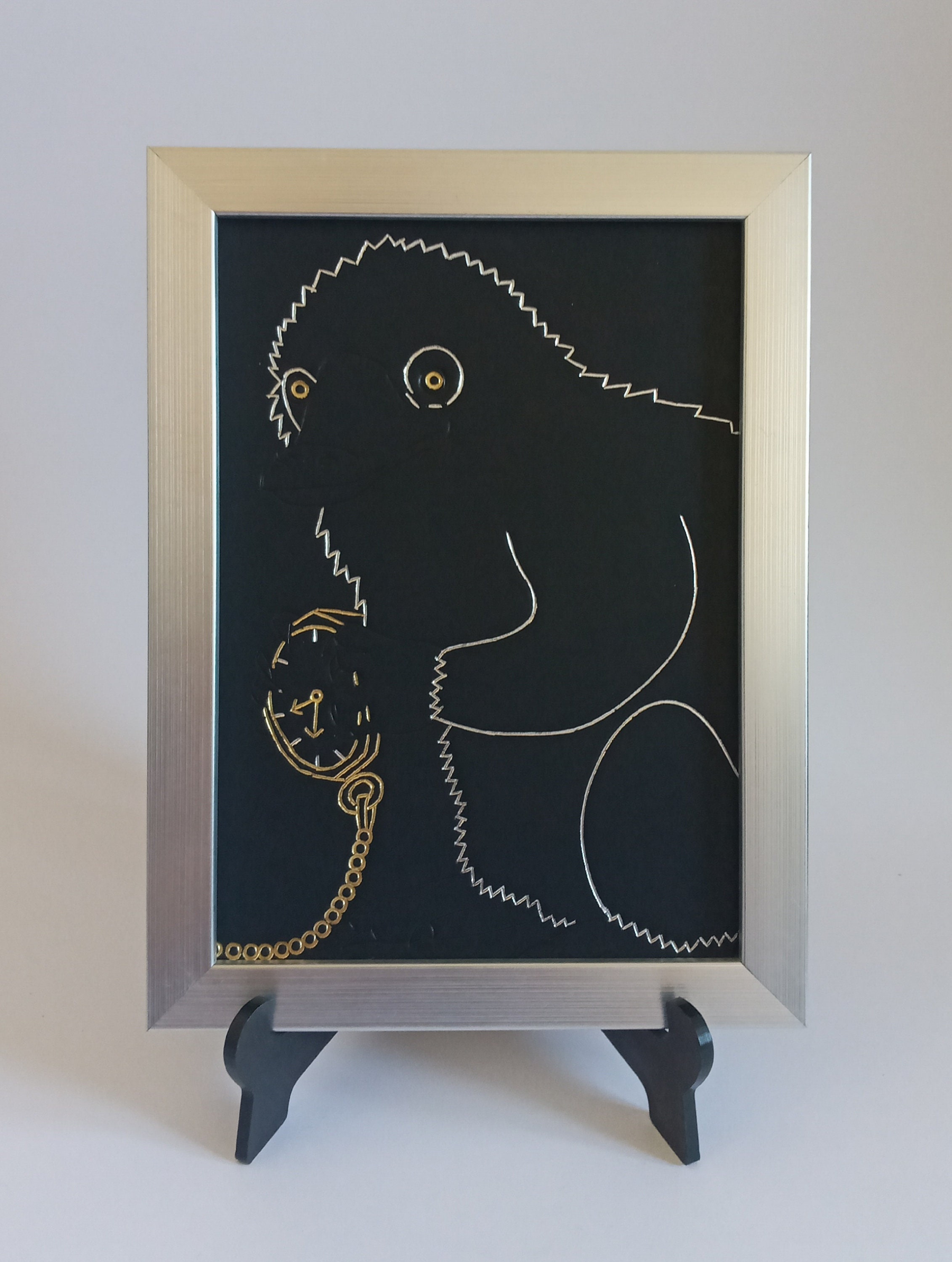 Le Niffleur, Tableau en Cuir Doré à Chaud