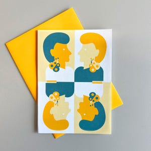 Homme au papillon - Carte A6 de luxe + Enveloppe