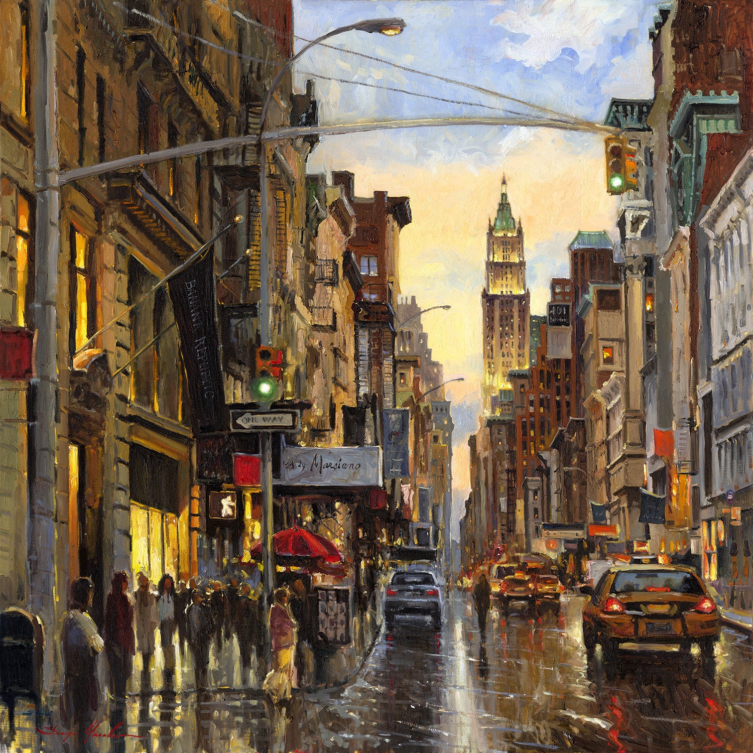 Nueva York Giclee Print sobre lienzo Broadway New York Etsy