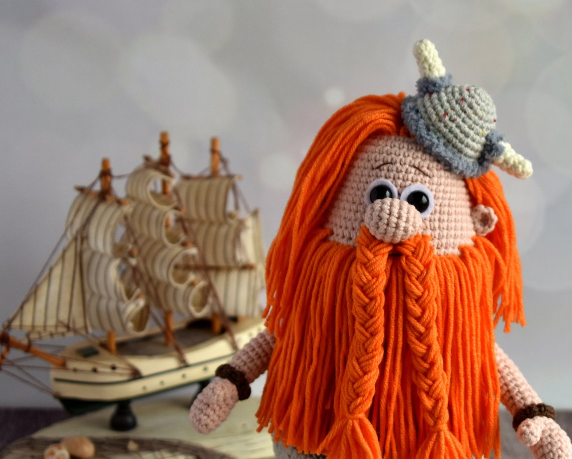 Viking Doll / Viking crochet amigurumi / Viking Kids Room Etsy