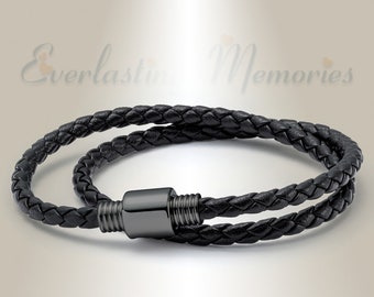 EVR Memories Black Stainless Steel Reverent Bracelet Cremation Jewelry - Cremation Bracelet - Ships From The USA