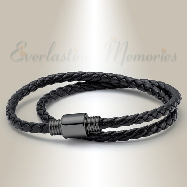 EVR Memories Zwart RVS Reverent Armband Crematie Sieraden - Crematiearmband - Schepen uit de VS