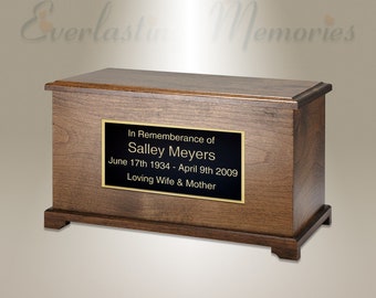 EVR Memories Walnut Kindred Crematie Urn - Gemaakt in Montana - VS - Houten urn voor as