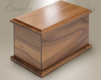 EVR Memories Large Walnut Cremation Urn - Made in Montana - USA - Wood Urn for Ashes
