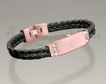 EVR Memories Rose Gold Remembrance Bracelet Cremation Jewelry - Cremation Bracelet - Ships From The USA - Personalized - Unisex Style