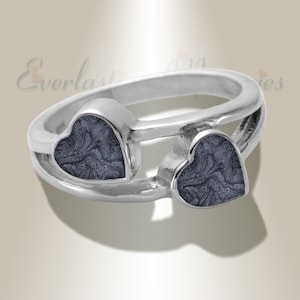 EVR Memories Women's Thornley Ashes Into Jewelry Ring with Slate - Cremation Ring - Ships From The USA - Personalized - Pet Ashes Jewelry