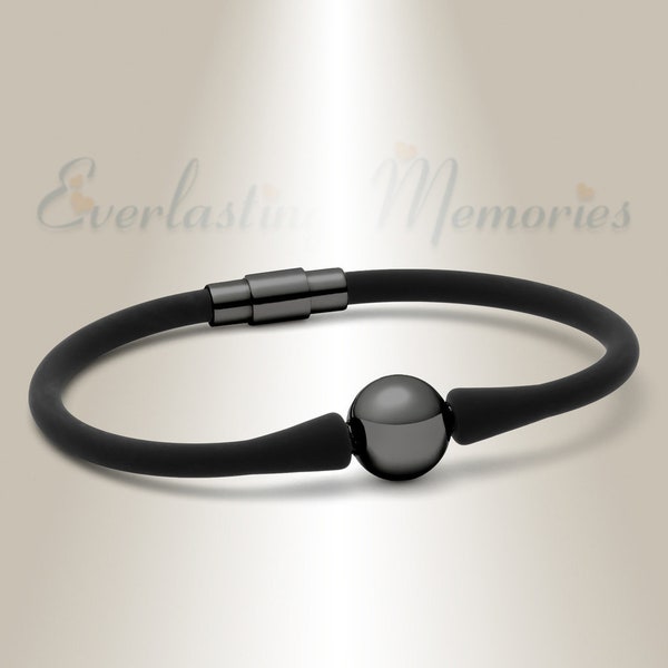 EVR Memories Black Stainless Steel Simplicity Bracelet Cremation Jewelry - Cremation Bracelet - Ships From The USA - Unisex Style