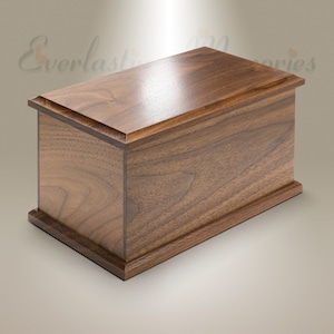 EVR Memories Extra Extra Large Walnut Cremation Urn - Made in Montana - USA - Wood Urn for Ashes
