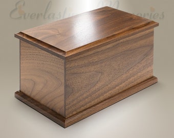 EVR Memories Extra Extra Large Walnut Cremation Urn - Made in Montana - USA - Wood Urn for Ashes