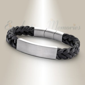 EVR Memories Stainless Men&#39;s Tristan Bracelet Cremation Jewelry - Cremation Bracelet - Ships From The USA - Personalized