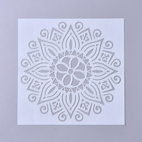 Mandala Stencil Reusable Stencils for Painting, Polymer Clay, & Scrapbooking - Use with Mica, Chalk or Paint