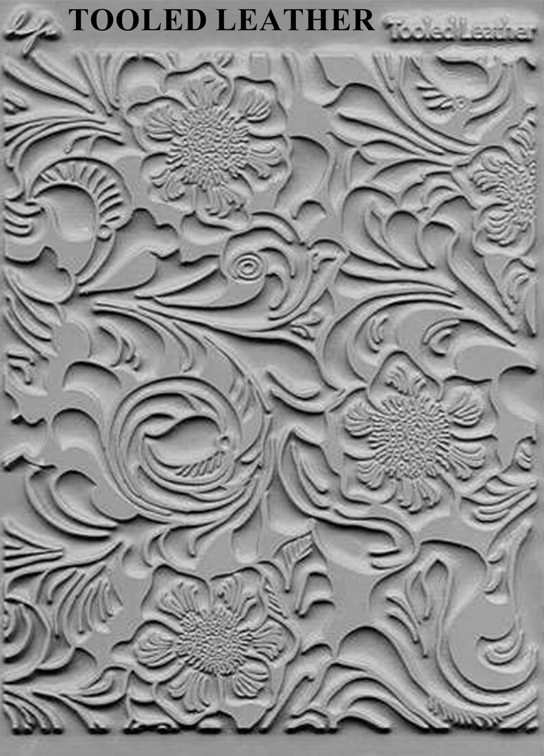 Tooled Leather Texture Stamp by Lisa Pavelka 527042 Etsy