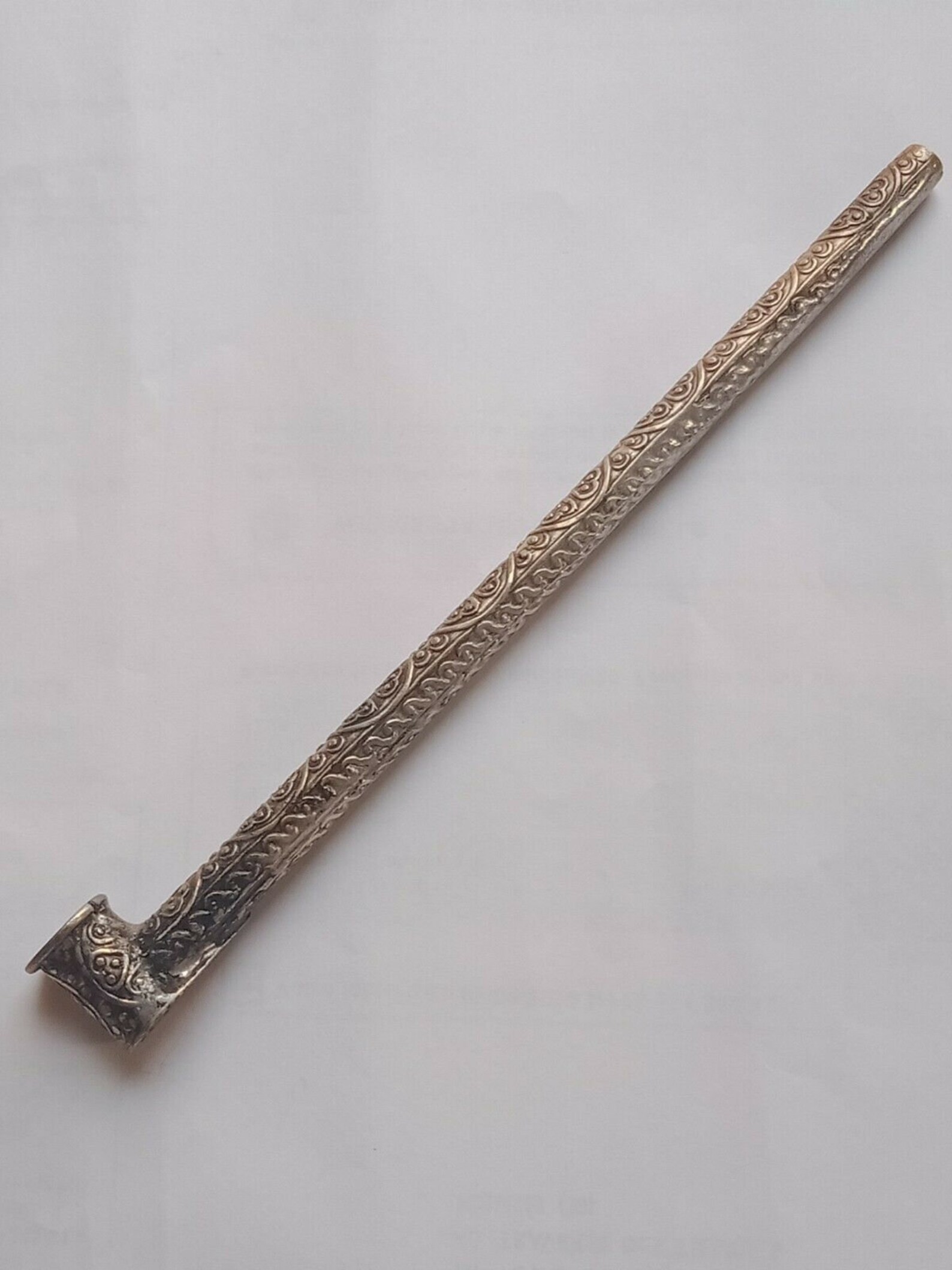 Ancient Silvered Pipe Engraved Metal Tobacco PIPE Very Amazing Etsy